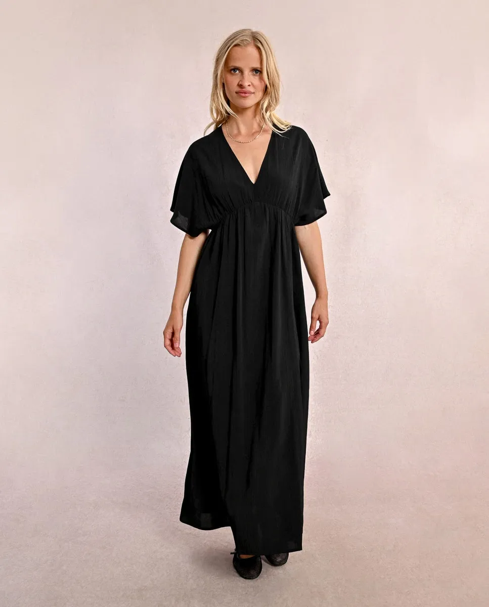 Длинное платье с короткими рукавами и V-образным вырезом Molly Bracken, черный
Длинное платье с короткими рукавами и V-образным вырезом Molly Bracken, черный