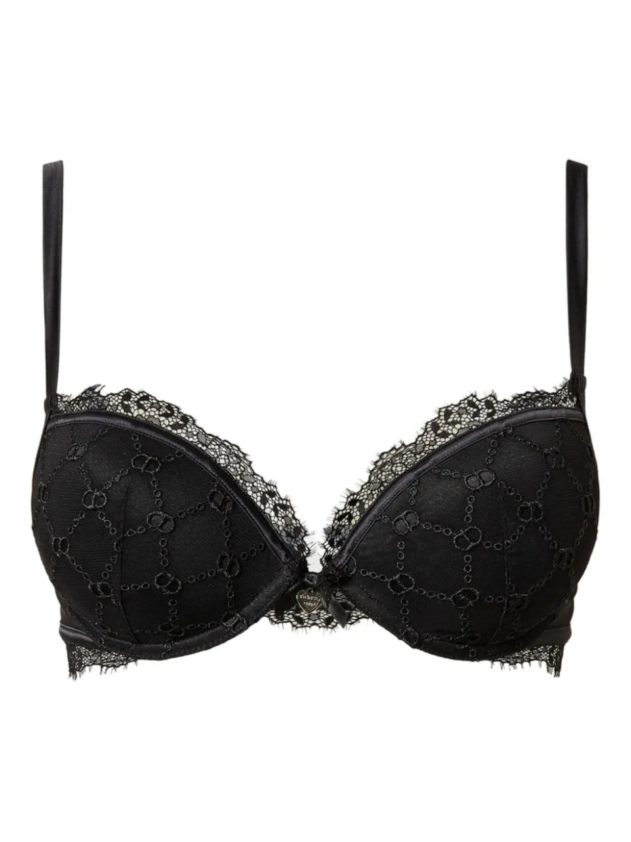 Бюстгальтер пуш-ап из плетеного кружева TWINSET, черный
Бюстгальтер пуш-ап из плетеного кружева TWINSET, черный