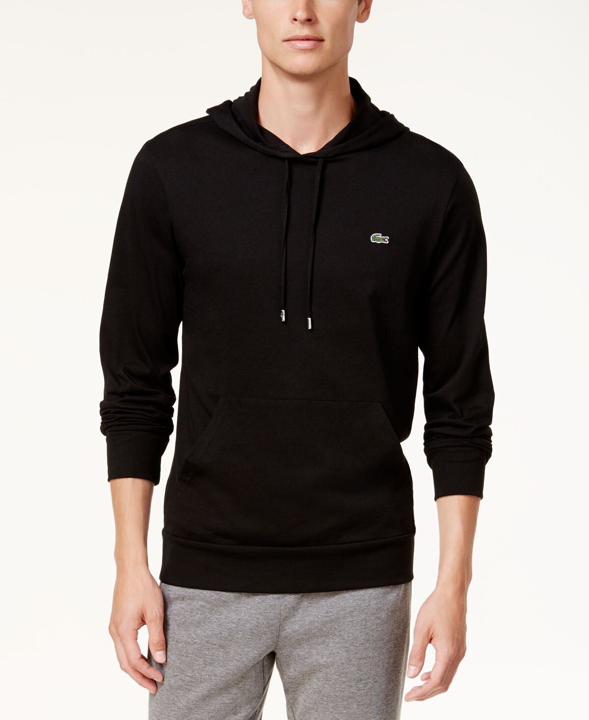 Футболка с длинным рукавом из джерси с капюшоном и карманом-кенгуру Lacoste, черный
Футболка с длинным рукавом из джерси с капюшоном и карманом-кенгуру Lacoste, черный