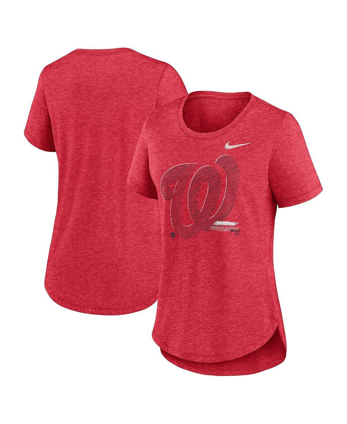 Женская футболка Heather Red Washington Nationals Touch Tri-Blend Nike
Женская футболка Heather Red Washington Nationals Touch Tri-Blend Nike