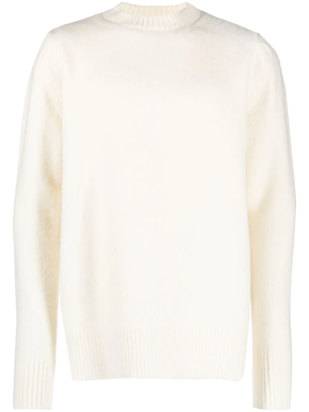 Шерстяной джемпер вязки интарсия с логотипом OAMC, белый
Шерстяной джемпер вязки интарсия с логотипом OAMC, белый