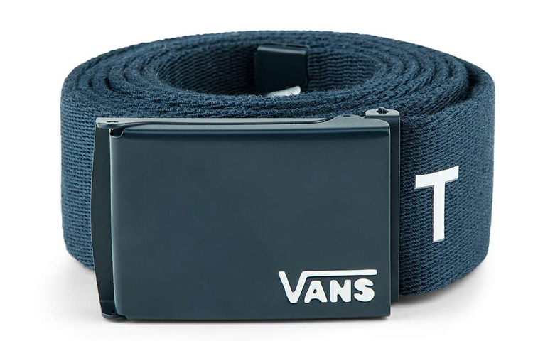 Vans Мужской ремень темно-синий белый, Dark Blue/White 
Vans Мужской ремень темно-синий белый, Dark Blue/White