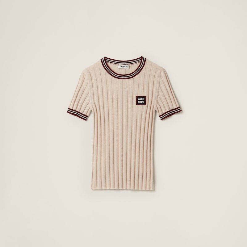 Кашемировый свитер Miu Miu, бежевый
Кашемировый свитер Miu Miu, бежевый