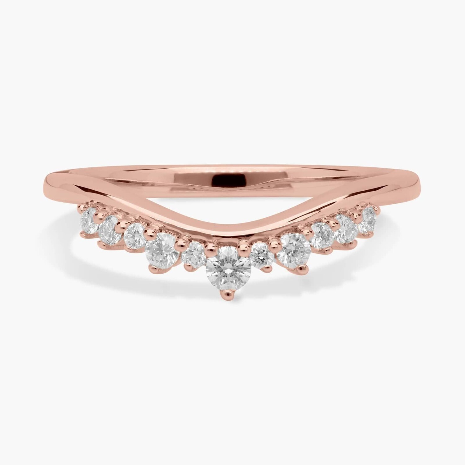 Кольцо с изогнутым краем в виде тиары, из розового золота 14 карат Blue Nile
Кольцо с изогнутым краем в виде тиары, из розового золота 14 карат Blue Nile