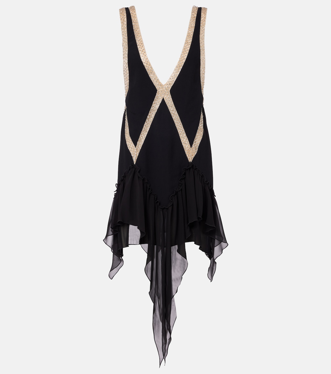 Мини-платье из вышитого жоржета The Attico, черный
Мини-платье из вышитого жоржета The Attico, черный