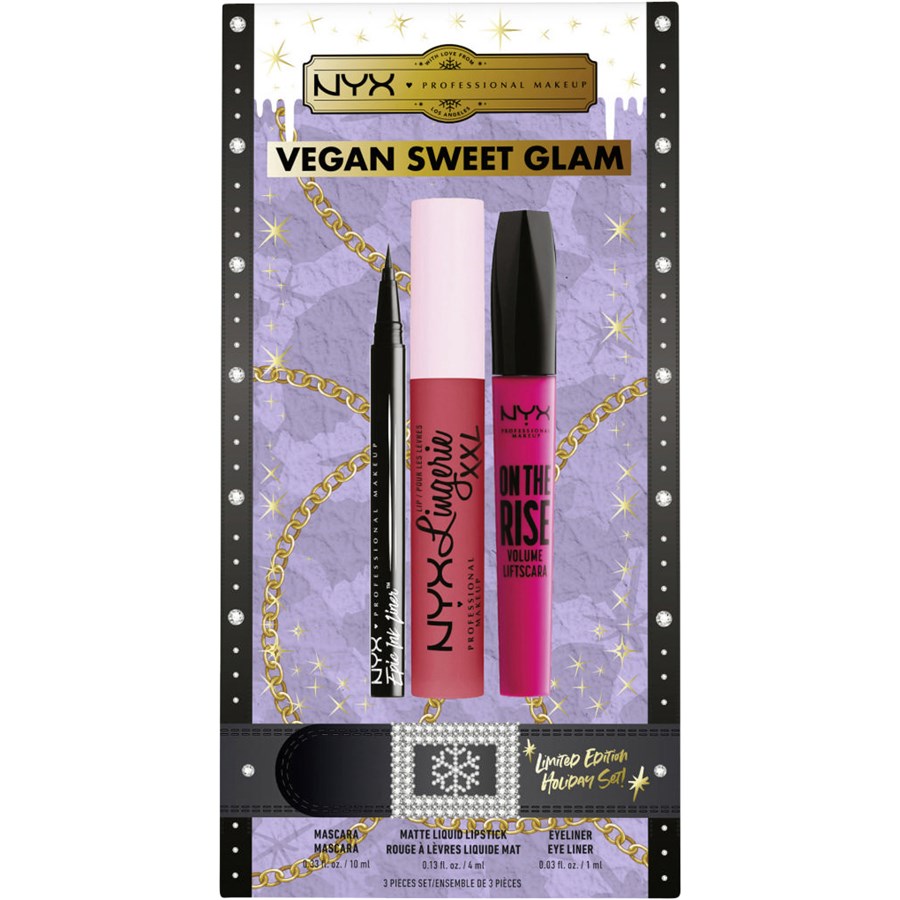 Тушь для ресниц NYX Professional Makeup X-mas Vegan Sweet Glam, Epic Ink Liner 1 ml + Lingerie XXL Liquid Matte Lipstick 4 ml + On The Rise Volume Mascara 10 ml / 1 Stk.
Тушь для ресниц NYX Professional Makeup X-mas Vegan Sweet Glam, Epic Ink Liner 1 ml + Lingerie XXL Liquid Matte Lipstick 4 ml + On The Rise Volume Mascara 10 ml / 1 Stk.