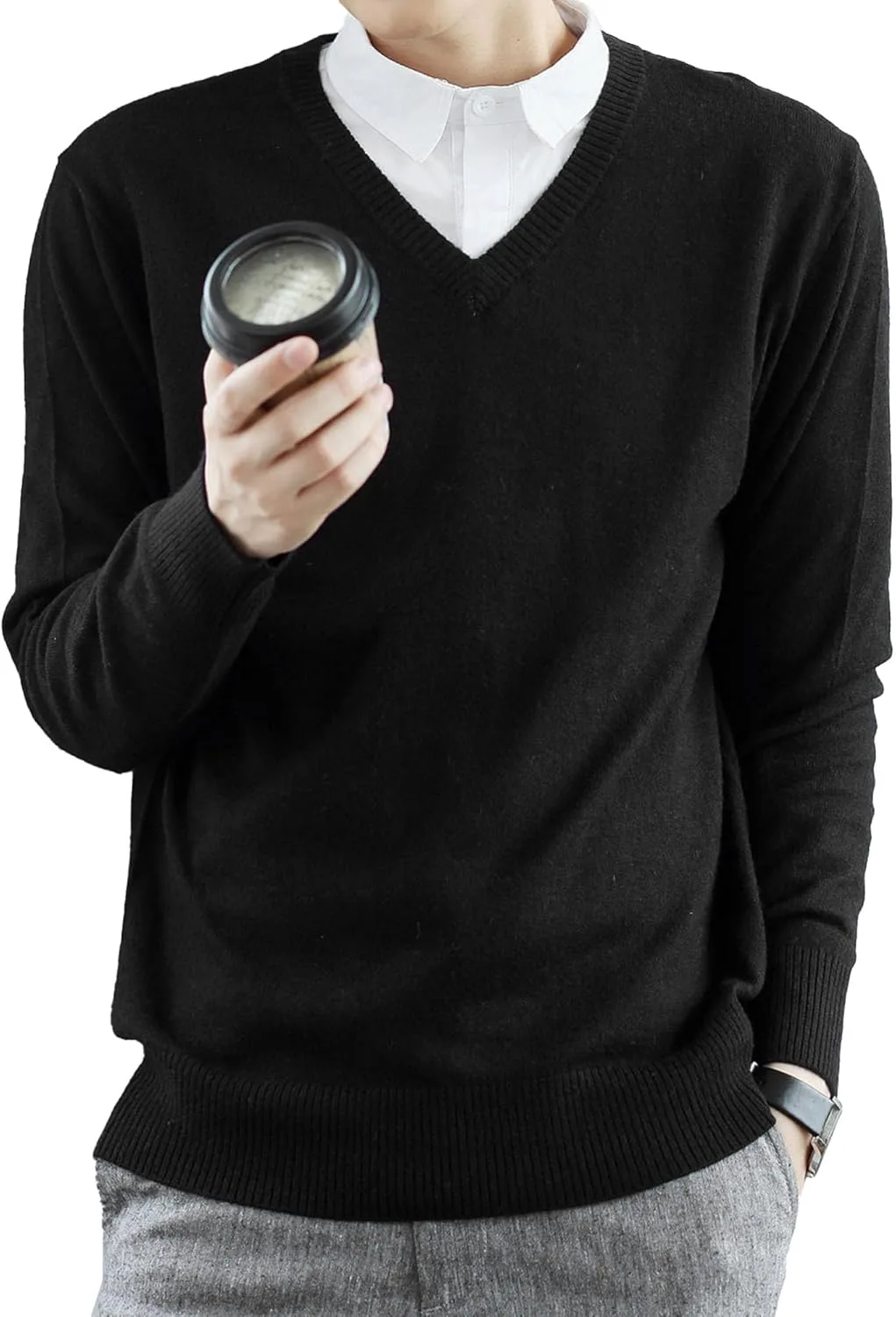 Мужской свитер с V-образным вырезом Cotton, осенне-зимний, утепленный, slim fit
Мужской свитер с V-образным вырезом Cotton, осенне-зимний, утепленный, slim fit