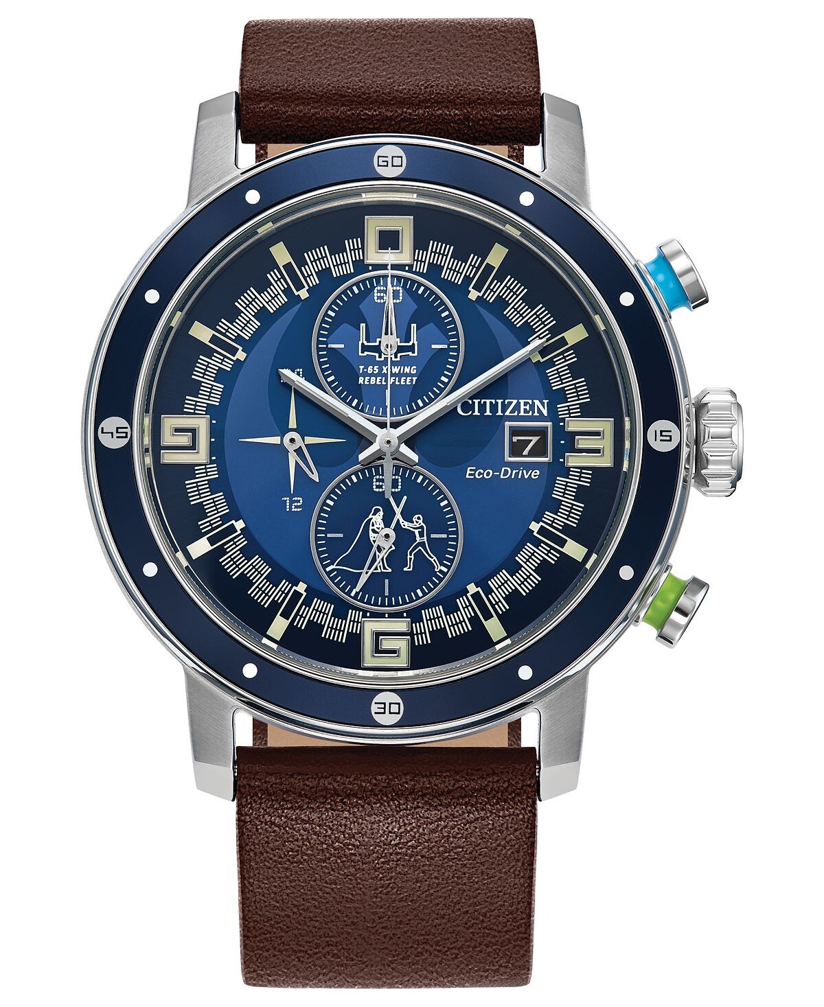 Мужские часы Eco-Drive с хронографом «Звездные войны Люк Скайуокер» с коричневым кожаным ремешком, 44 мм Citizen
Мужские часы Eco-Drive с хронографом «Звездные войны Люк Скайуокер» с коричневым кожаным ремешком, 44 мм Citizen
