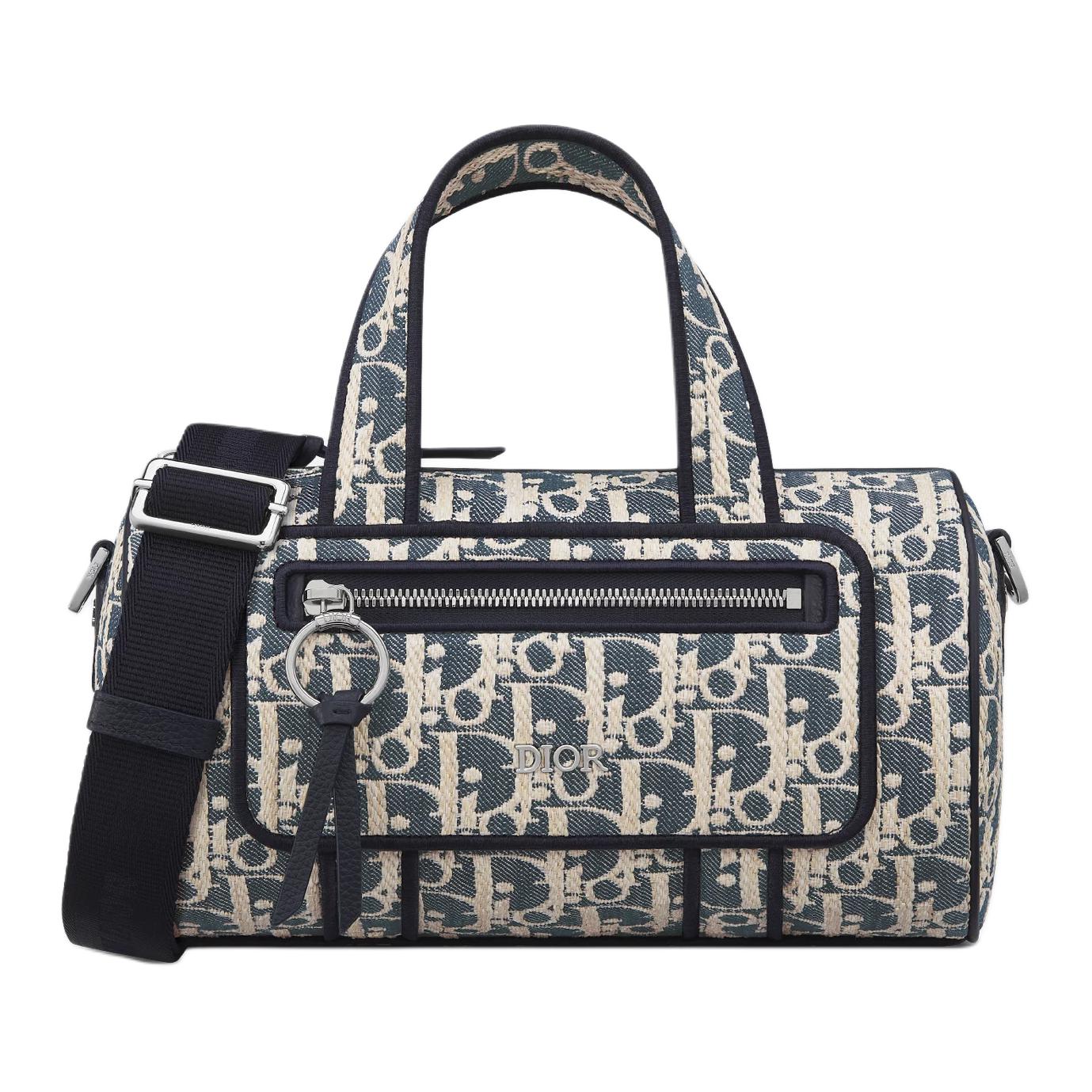 DIOR Хлопковая женская сумка через плечо сине-бежевая
DIOR Хлопковая женская сумка через плечо сине-бежевая