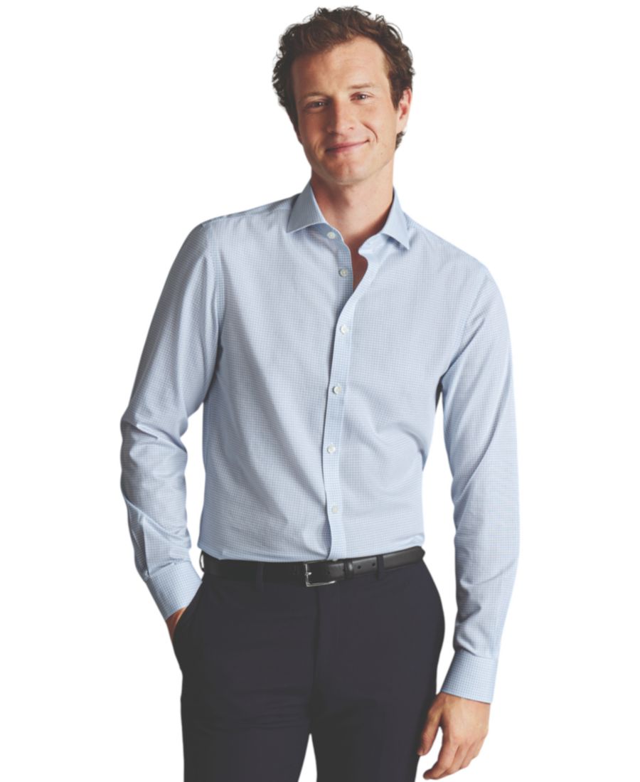 Мужская приталенная рубашка из поплина в клетку Charles Tyrwhitt, Ice Blue
Мужская приталенная рубашка из поплина в клетку Charles Tyrwhitt, Ice Blue