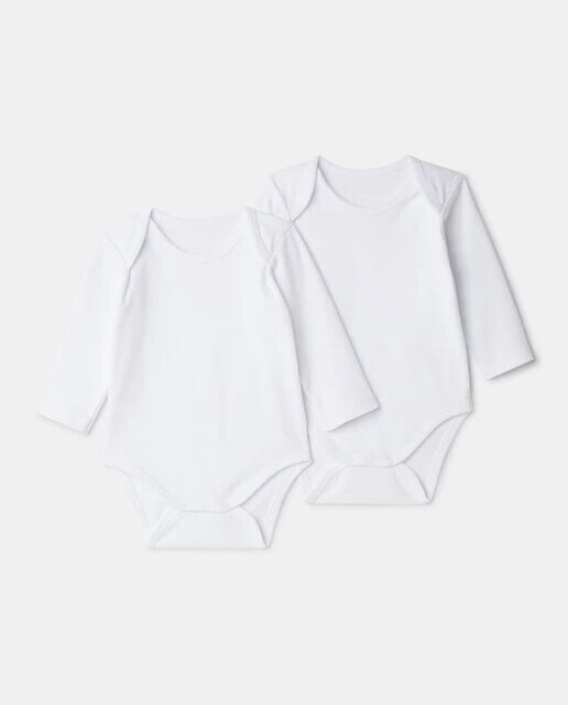 В упаковке 2 детских боди с длинными рукавами Cotton Juice, белый
В упаковке 2 детских боди с длинными рукавами Cotton Juice, белый