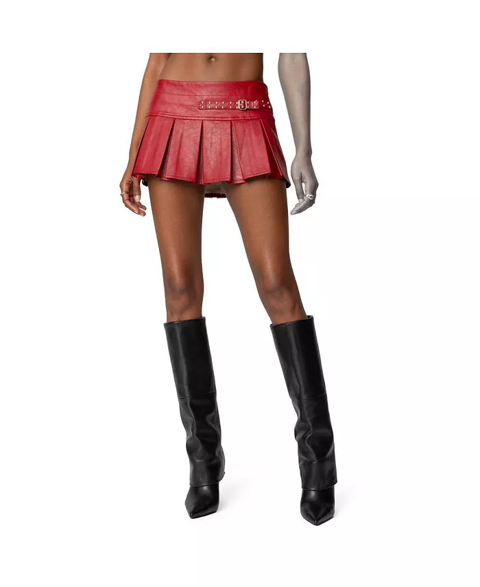 Женская плиссированная мини-юбка из искусственной кожи цвета кармина Edikted, красный
Женская плиссированная мини-юбка из искусственной кожи цвета кармина Edikted, красный