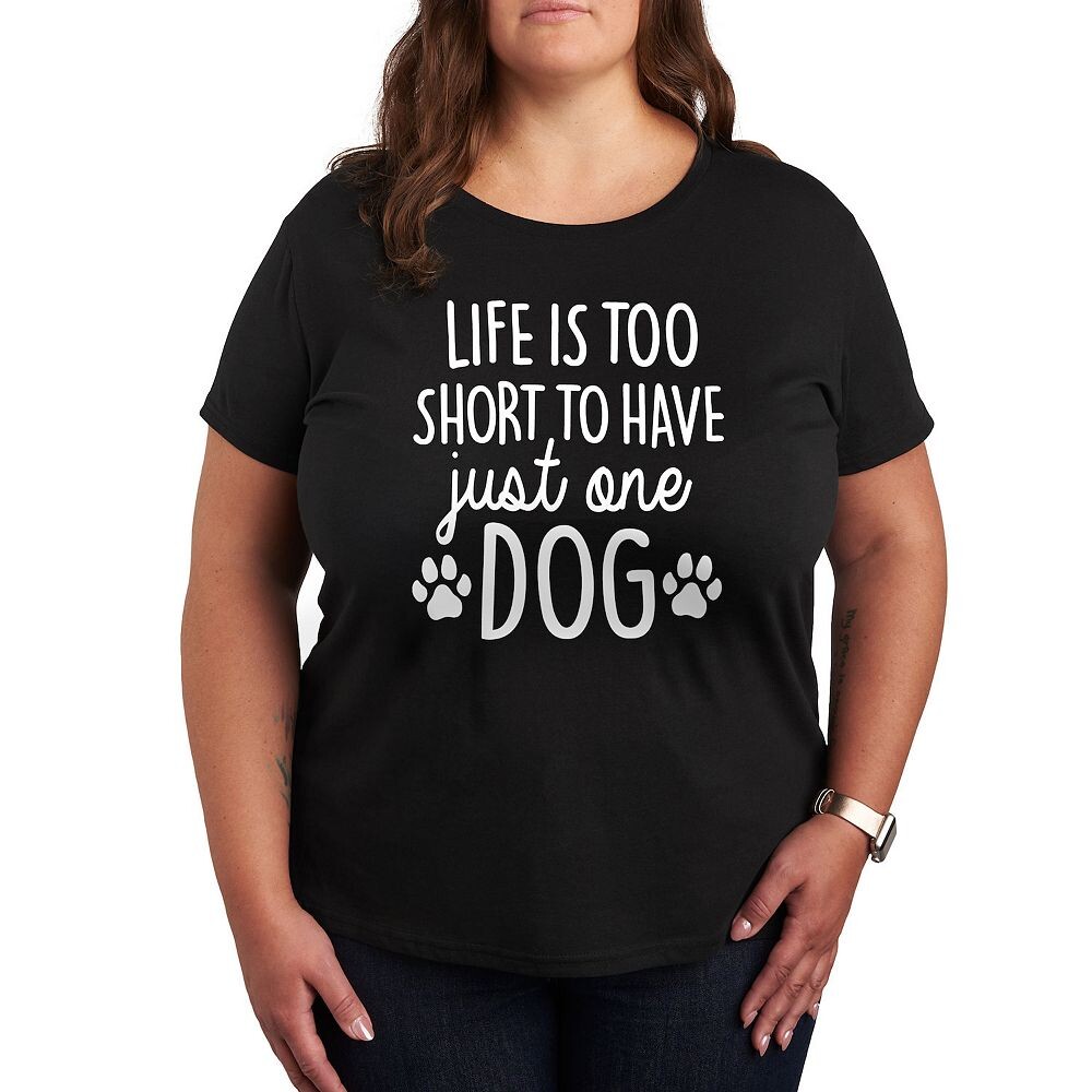 Футболка Plus Life Too Short Just One с изображением собаки Licensed Character, черный
Футболка Plus Life Too Short Just One с изображением собаки Licensed Character, черный