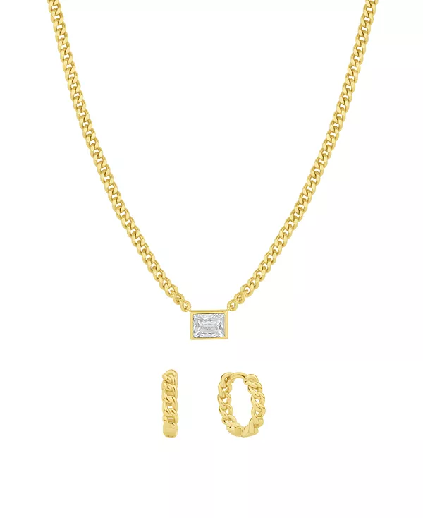 Серьги-Кольца и ожерелье из кубического циркония в наборе с шкатулкой для украшений And Now This, gold
Серьги-Кольца и ожерелье из кубического циркония в наборе с шкатулкой для украшений And Now This, gold