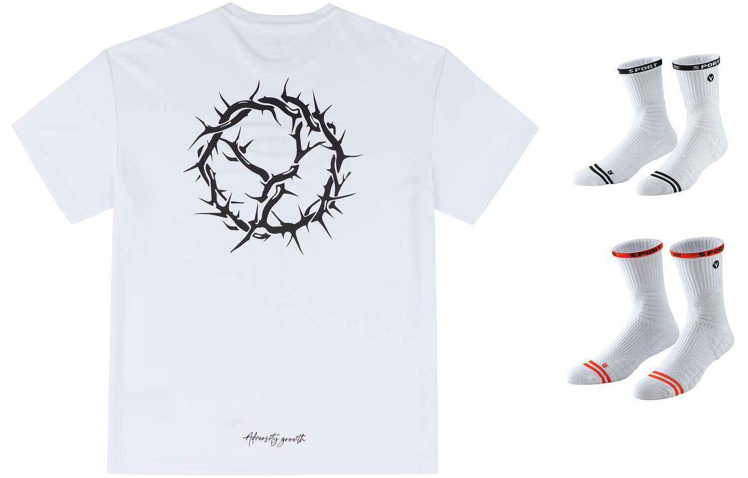 Баскетбольная майка унисекс VEIDOORN, Белый ангел + две пары баскетбольных носков (случайный цвет)
Баскетбольная майка унисекс VEIDOORN, Белый ангел + две пары баскетбольных носков (случайный цвет)