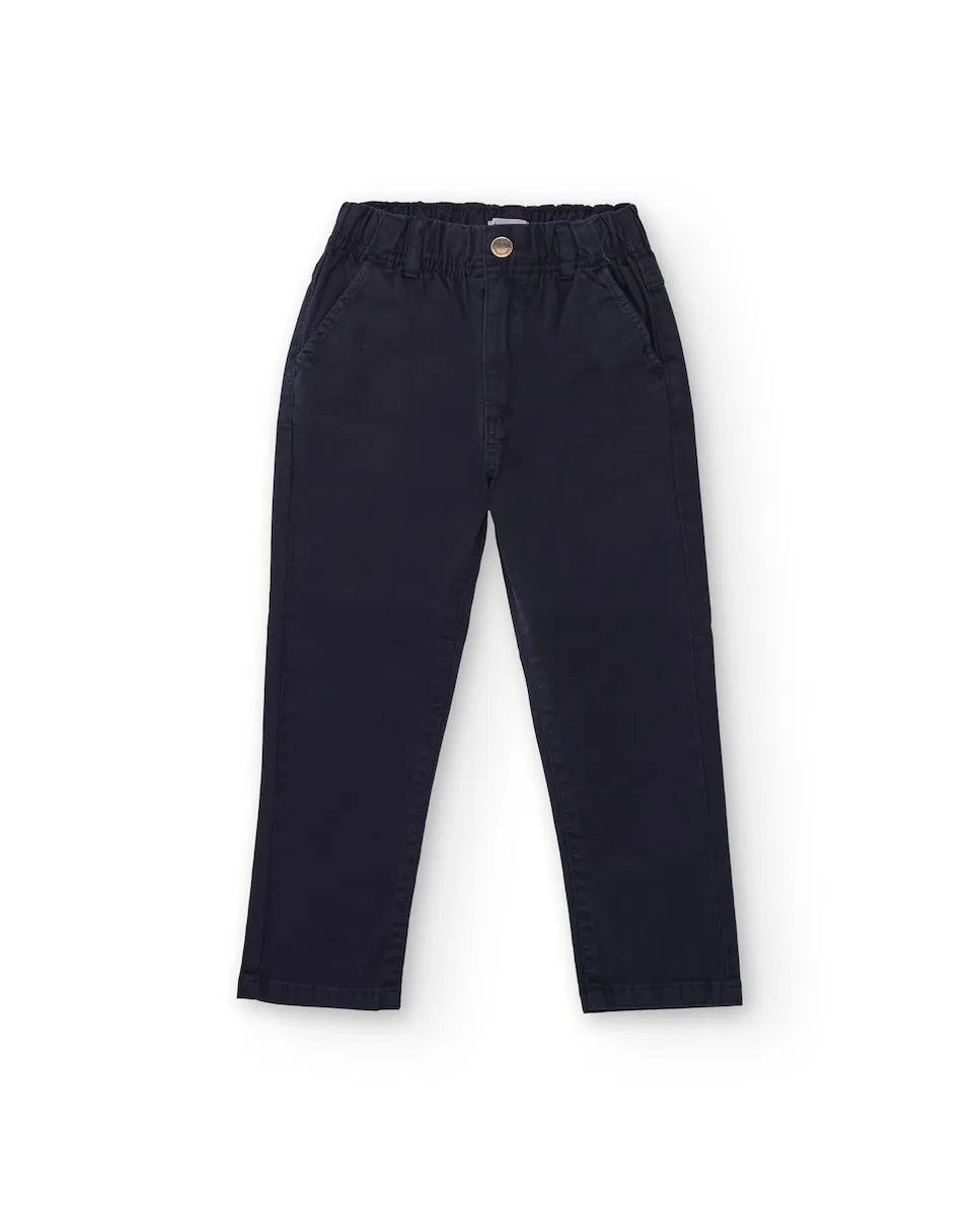 Брюки из саржи темно-синего цвета для мальчика с эластичным поясом Tuc tuc
Брюки из саржи темно-синего цвета для мальчика с эластичным поясом Tuc tuc