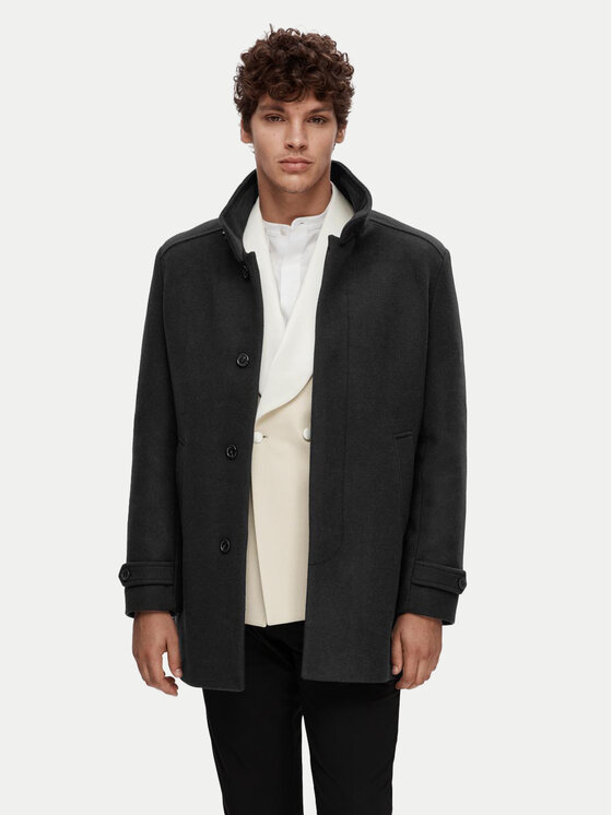 Шерстяное пальто обычного кроя Selected Homme, черный
Шерстяное пальто обычного кроя Selected Homme, черный