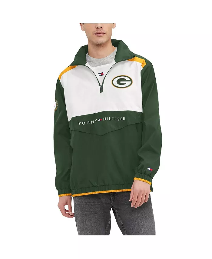 Мужская зеленая и белая толстовка с капюшоном и полумолнией Green Bay Packers Carter Tommy Hilfiger
Мужская зеленая и белая толстовка с капюшоном и полумолнией Green Bay Packers Carter Tommy Hilfiger