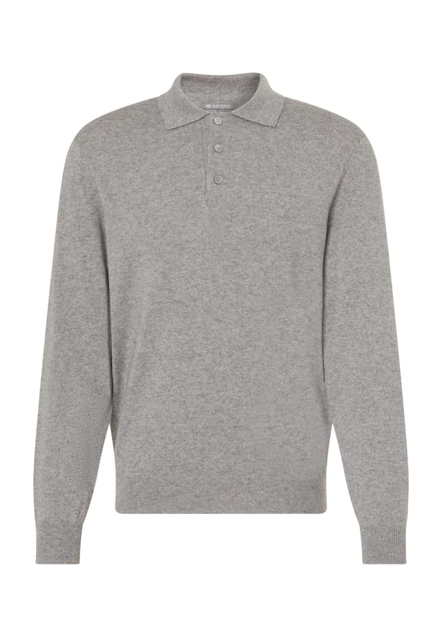 Шелково-Кашемировый свитер с воротником-поло Galeria, серый
Шелково-Кашемировый свитер с воротником-поло Galeria, серый