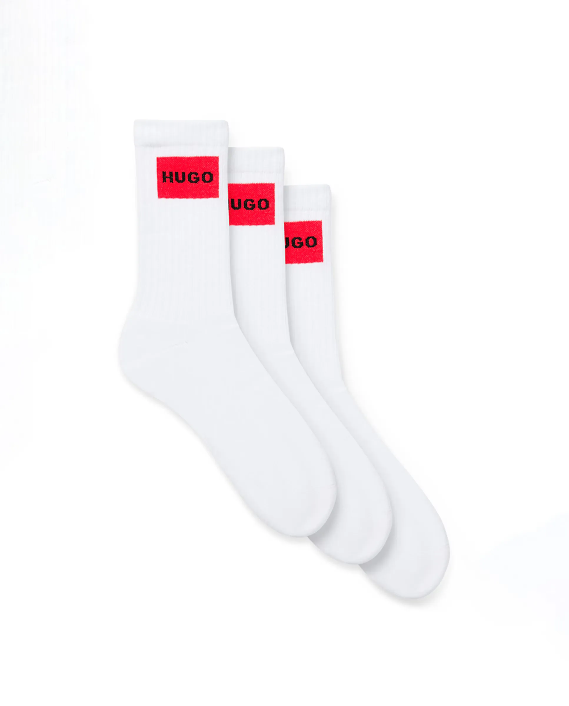 Набор из трех пар коротких носков с красными лейблами-логотипами для мужчин Hugo, белый
Набор из трех пар коротких носков с красными лейблами-логотипами для мужчин Hugo, белый