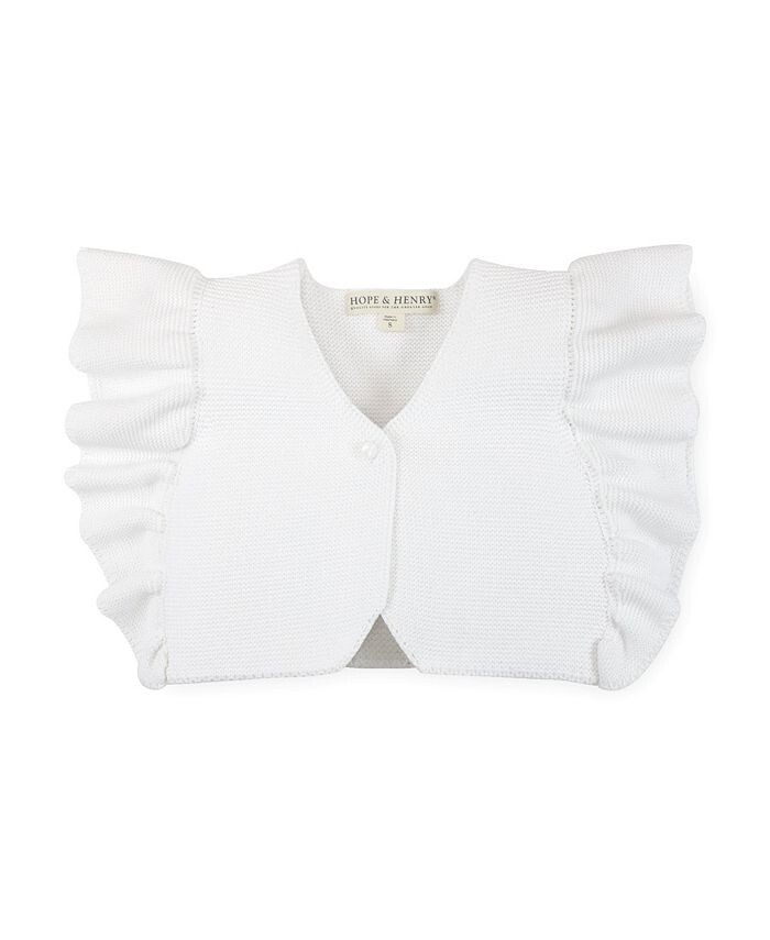 Свитер-жилет с рюшами и рукавами для девочек, для малышей Hope & Henry, белый
Свитер-жилет с рюшами и рукавами для девочек, для малышей Hope & Henry, белый