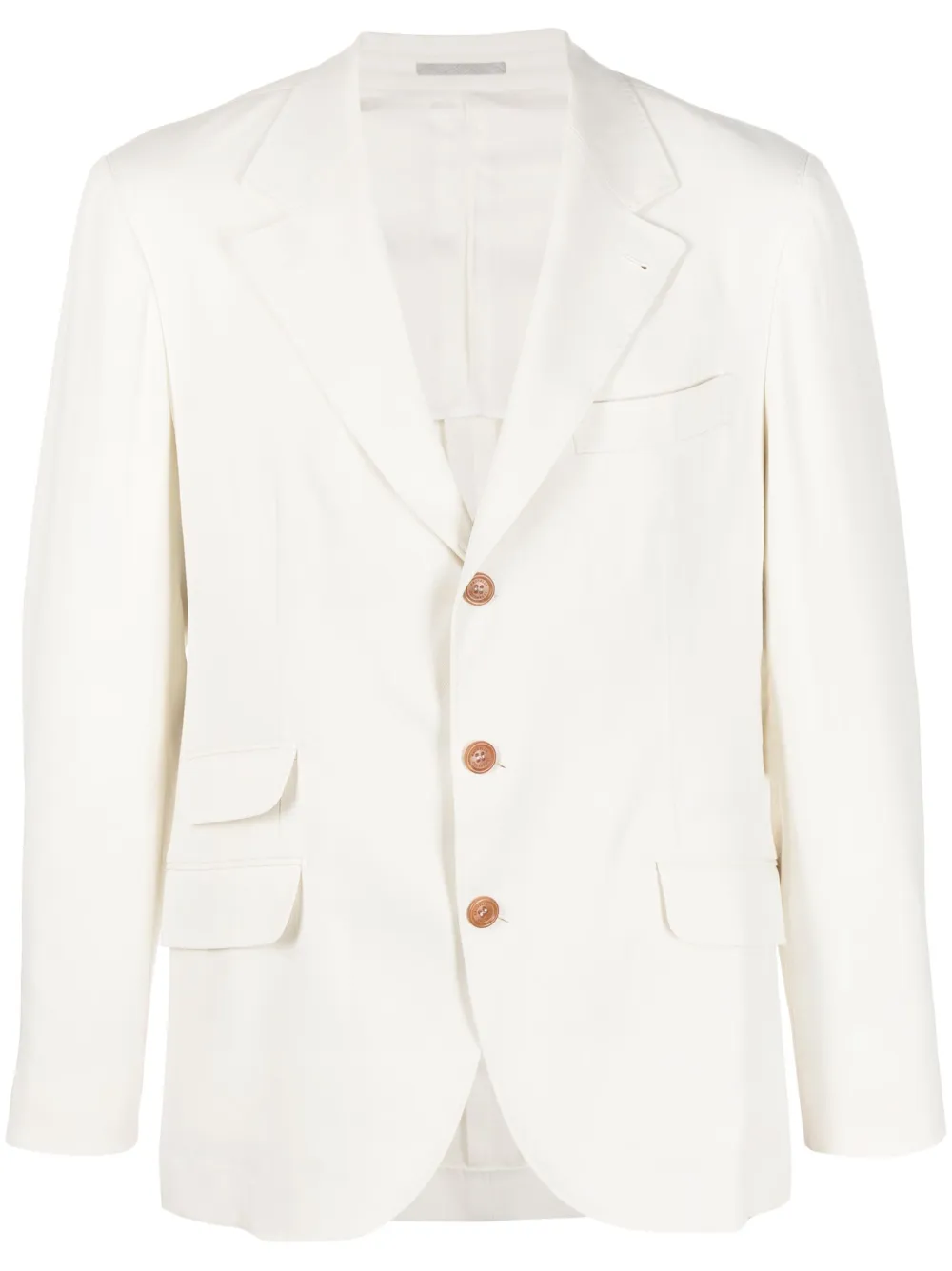 Однобортный пиджак Brunello Cucinelli, нейтральный
Однобортный пиджак Brunello Cucinelli, нейтральный