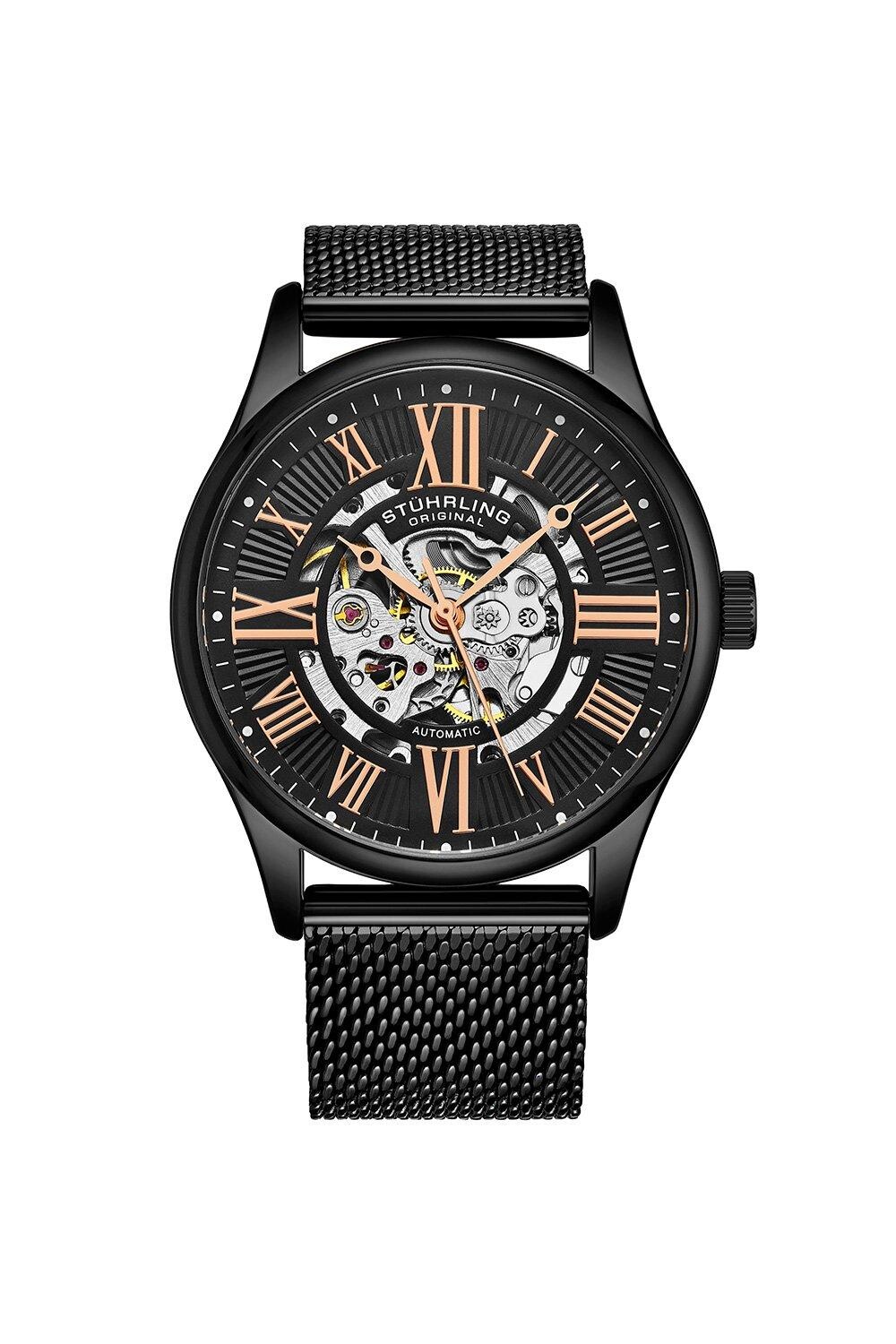 Автоматические наручные часы Atrium 3942M, скелетонизированный циферблат, корпус 42 мм, нержавеющая сталь, Mes STÜHRLING Original, черный
Автоматические наручные часы Atrium 3942M, скелетонизированный циферблат, корпус 42 мм, нержавеющая сталь, Mes STÜHRLING Original, черный