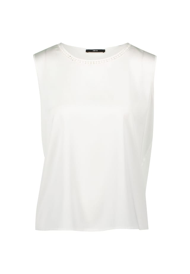 Атласная рубашка с ажурным вырезом Zero, белый
Атласная рубашка с ажурным вырезом Zero, белый