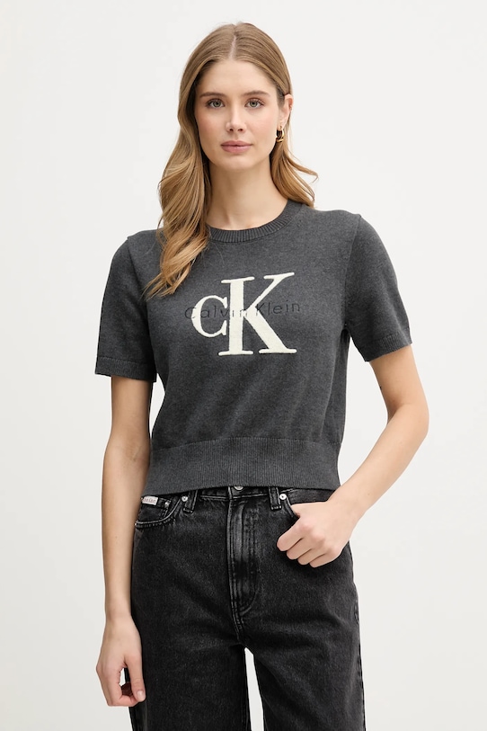 Хлопковая футболка Calvin Klein Jeans, серый
Хлопковая футболка Calvin Klein Jeans, серый