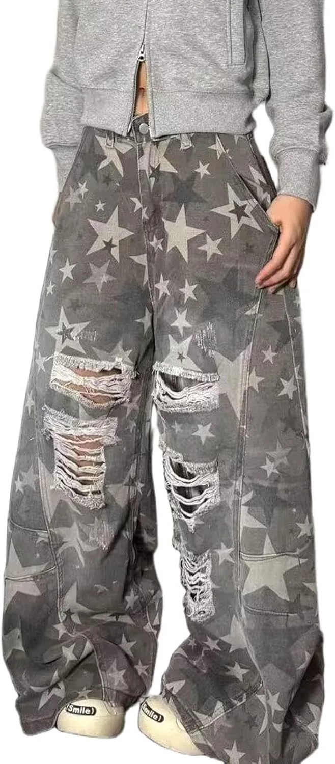 Женские джинсы Y2K в стиле хип-хоп, мешковатые, с высокой талией и принтом Zeavitt
Женские джинсы Y2K в стиле хип-хоп, мешковатые, с высокой талией и принтом Zeavitt