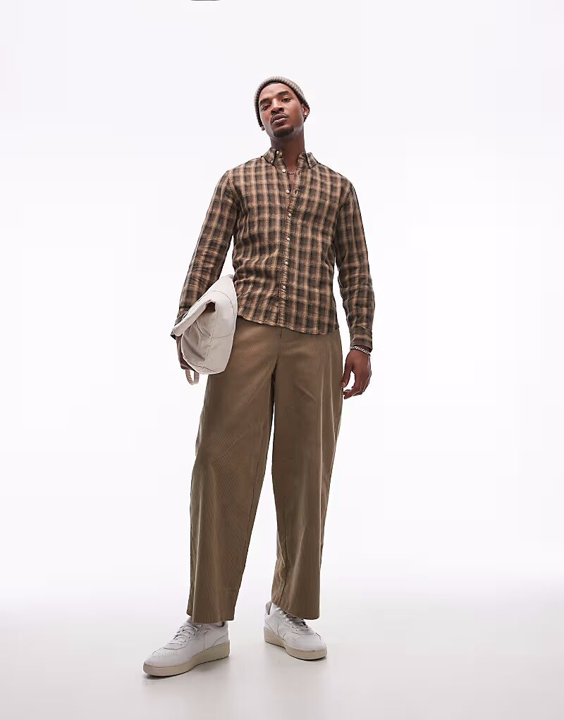 Рубашка Levi's Authentic на пуговицах в клетку цвета хаки
Рубашка Levi's Authentic на пуговицах в клетку цвета хаки