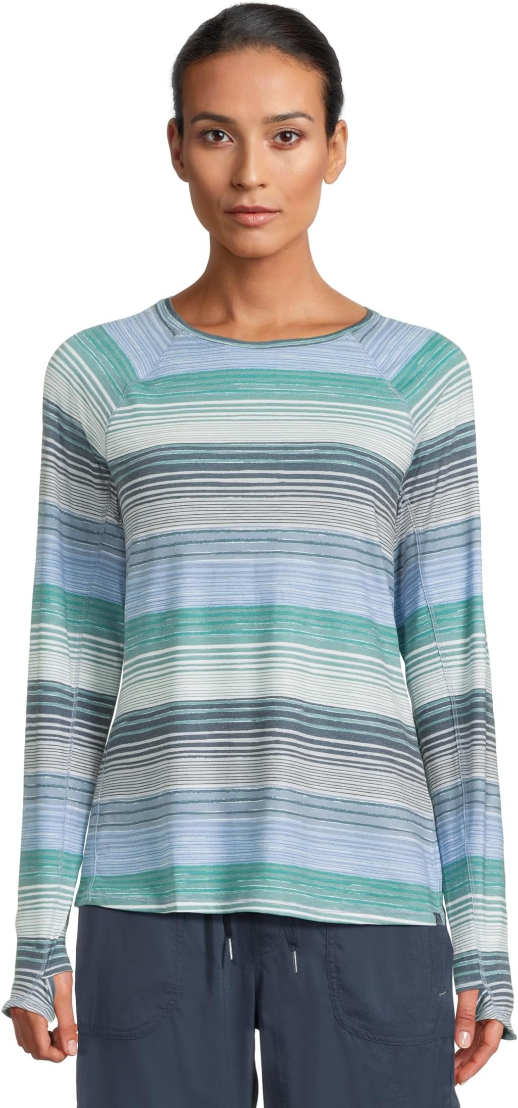 Футболка L.L.Bean Everyday SunSmart Crew Neck Long-Sleeve Stripe Tee, цвет Blue-Green Stripe
Футболка L.L.Bean Everyday SunSmart Crew Neck Long-Sleeve Stripe Tee, цвет Blue-Green Stripe