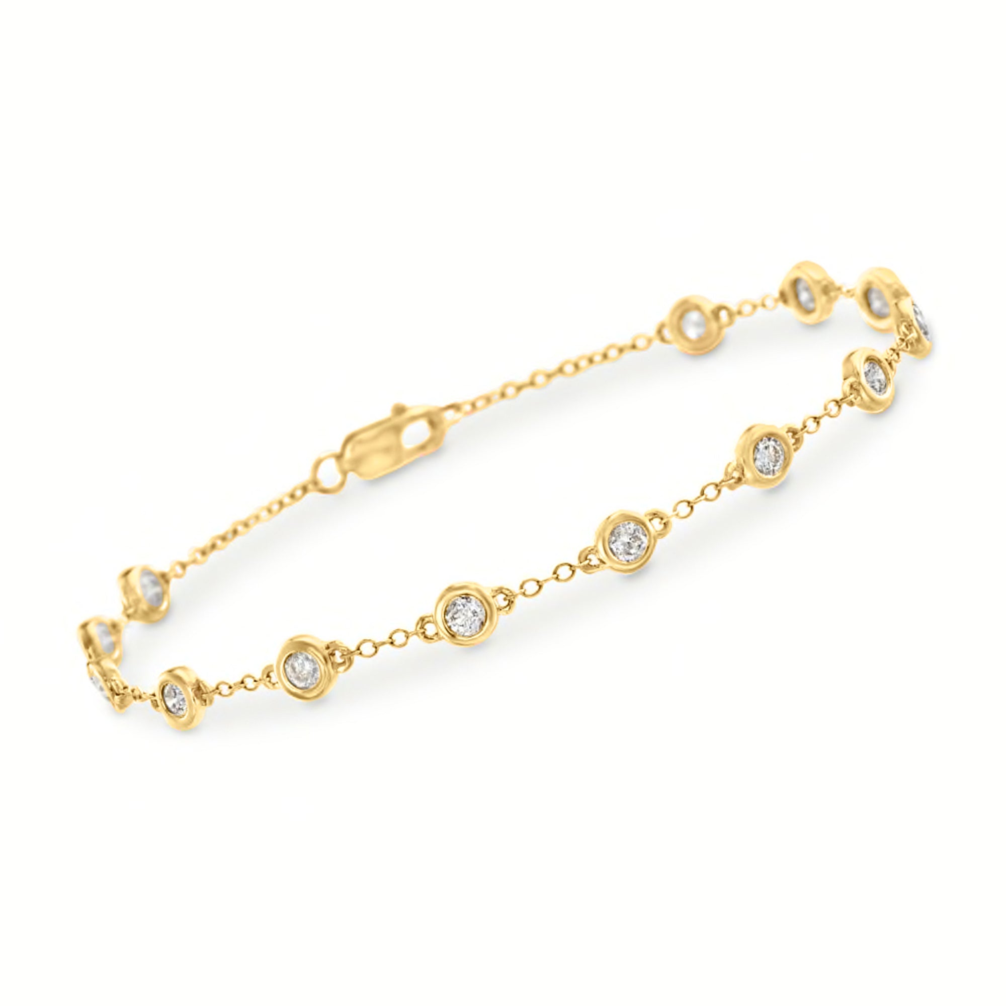 Браслет Ross-Simons Diamond Station из 14-каратного желтого золота Ross-Simons, 7 In
Браслет Ross-Simons Diamond Station из 14-каратного желтого золота Ross-Simons, 7 In