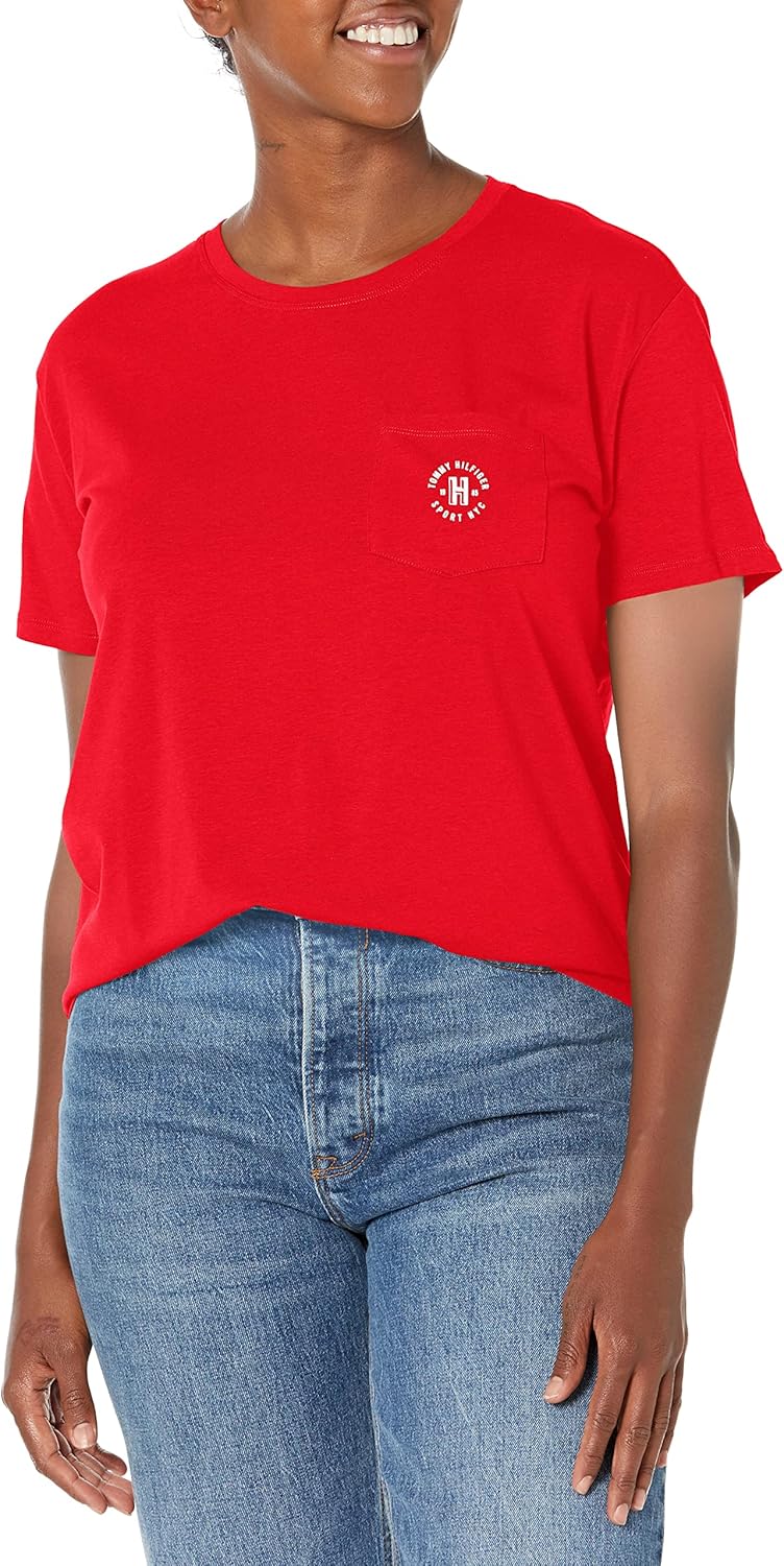 Женская мягкая футболка бойфренда Tommy Hilfiger с передним карманом, Rich Red
Женская мягкая футболка бойфренда Tommy Hilfiger с передним карманом, Rich Red