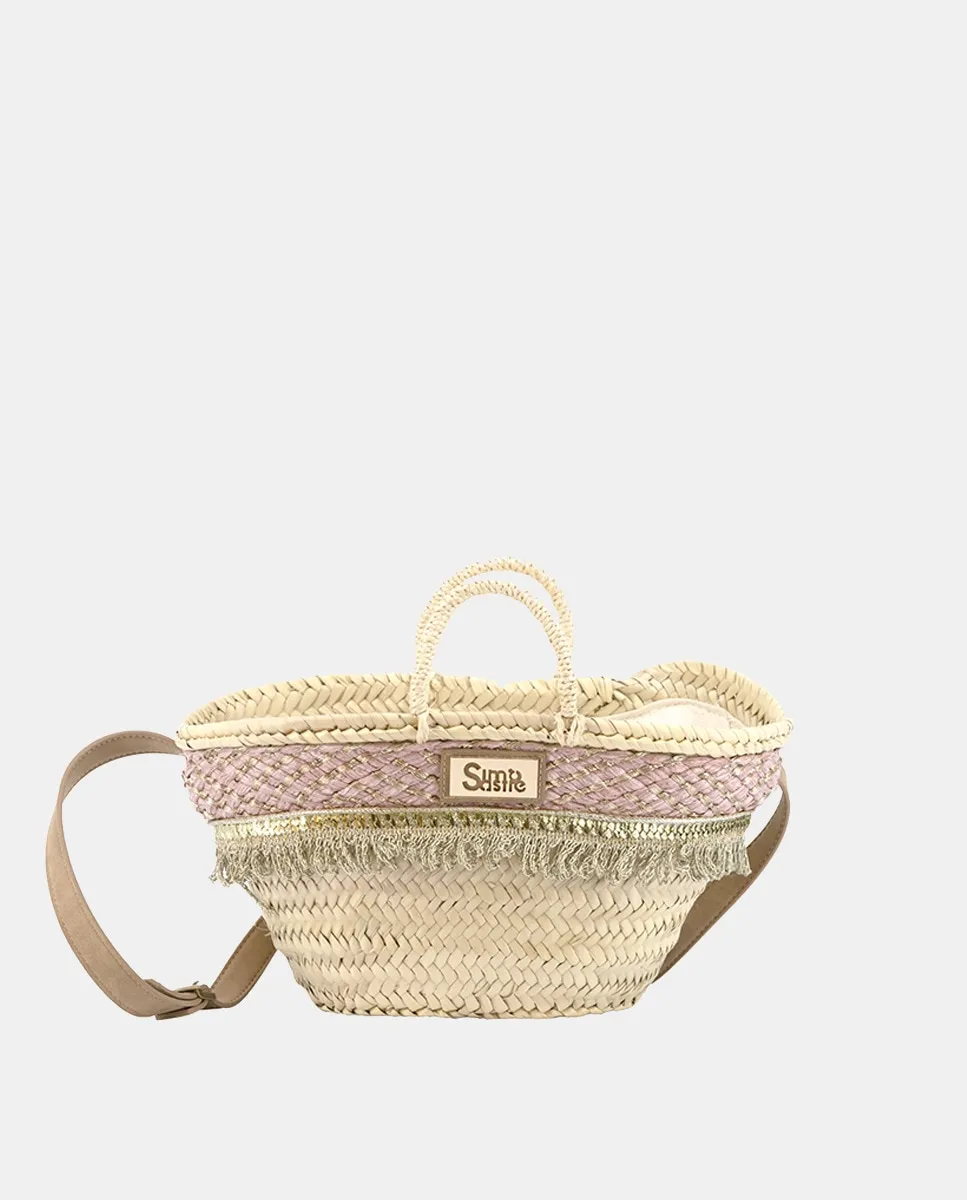 Маленькая сумка-корзина из 5 витков натуральной пальмы с бахромой и рафией Simó Sastre, розовый
Маленькая сумка-корзина из 5 витков натуральной пальмы с бахромой и рафией Simó Sastre, розовый