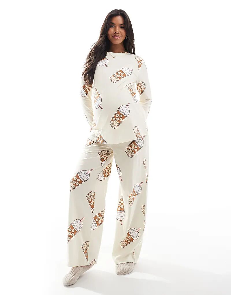 ASOS DESIGN Maternity Пижамный комплект из топа с длинными рукавами и брюк цвета «кофе со льдом» бежевого цвета
ASOS DESIGN Maternity Пижамный комплект из топа с длинными рукавами и брюк цвета «кофе со льдом» бежевого цвета