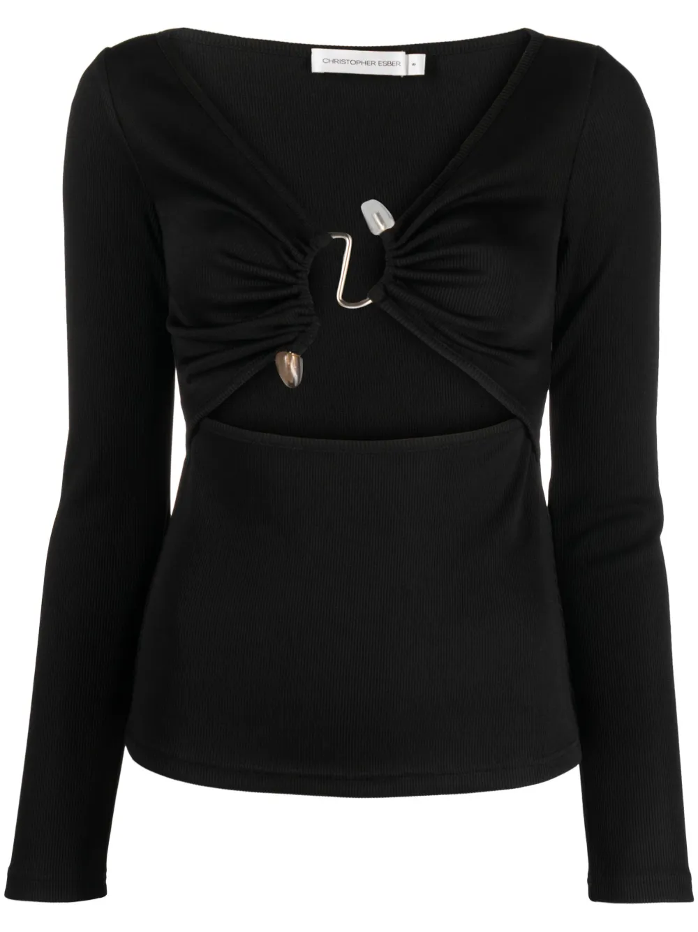 Топ Callisto в рубчик Christopher Esber, черный
Топ Callisto в рубчик Christopher Esber, черный