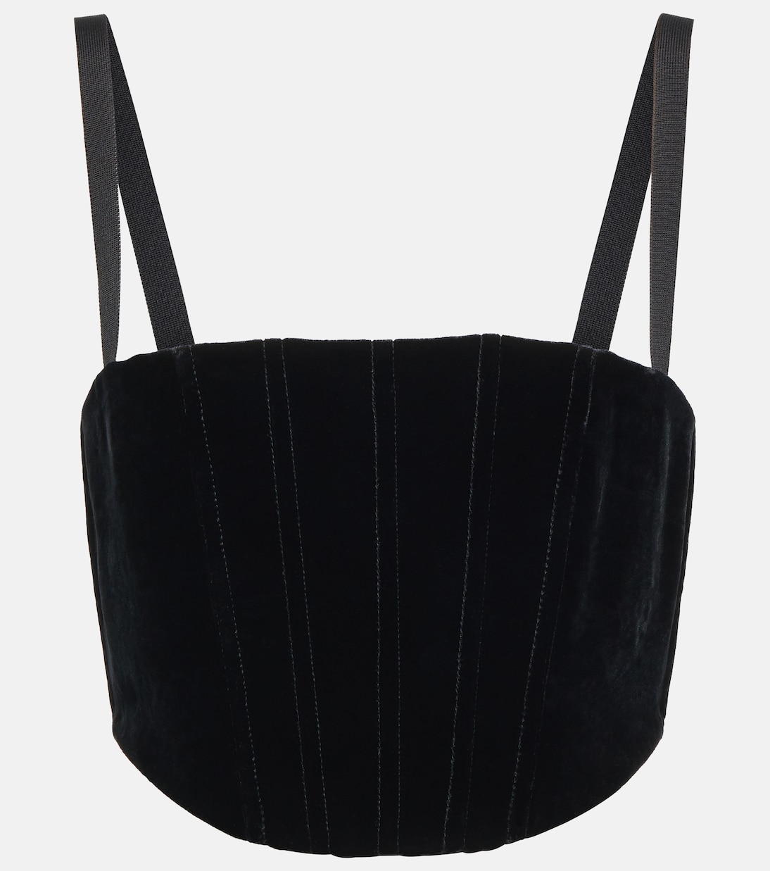 Вельветовый кроп-топ Miu Miu, черный
Вельветовый кроп-топ Miu Miu, черный