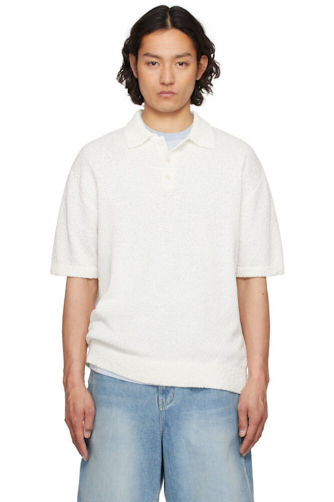 Белая трикотажная рубашка-поло Solid Homme
Белая трикотажная рубашка-поло Solid Homme