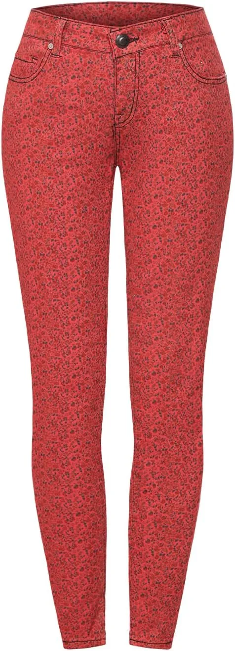 Женские джинсы Slim Fit Stretch с красным принтом и эффектом подъема бедер
Женские джинсы Slim Fit Stretch с красным принтом и эффектом подъема бедер