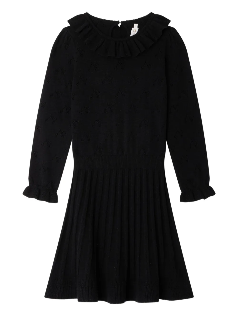 Плиссированное платье с оборками Bonpoint, черный
Плиссированное платье с оборками Bonpoint, черный