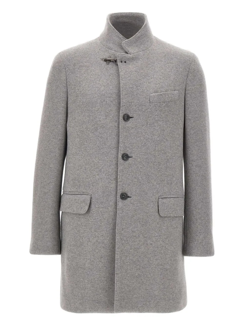 Пальто с воротником-стойкой и карманами-клапанами Fay, серый
Пальто с воротником-стойкой и карманами-клапанами Fay, серый