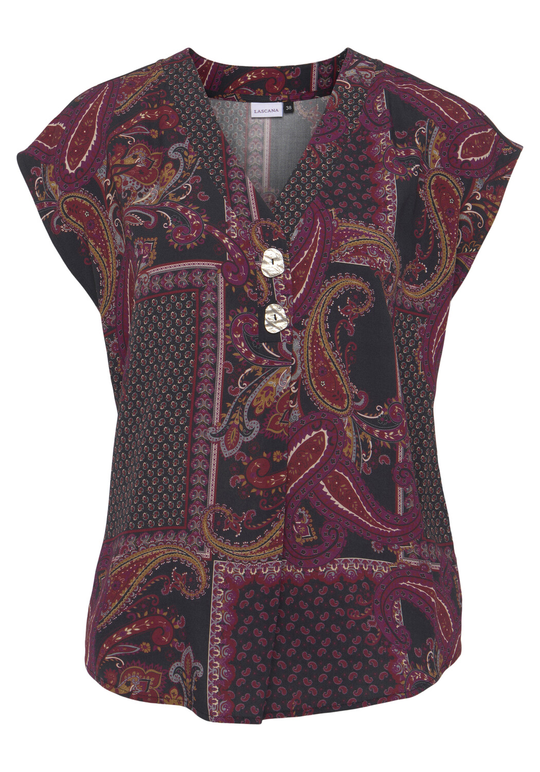 Блуза LASCANA Schlupf, черный 
Блуза LASCANA Schlupf, черный