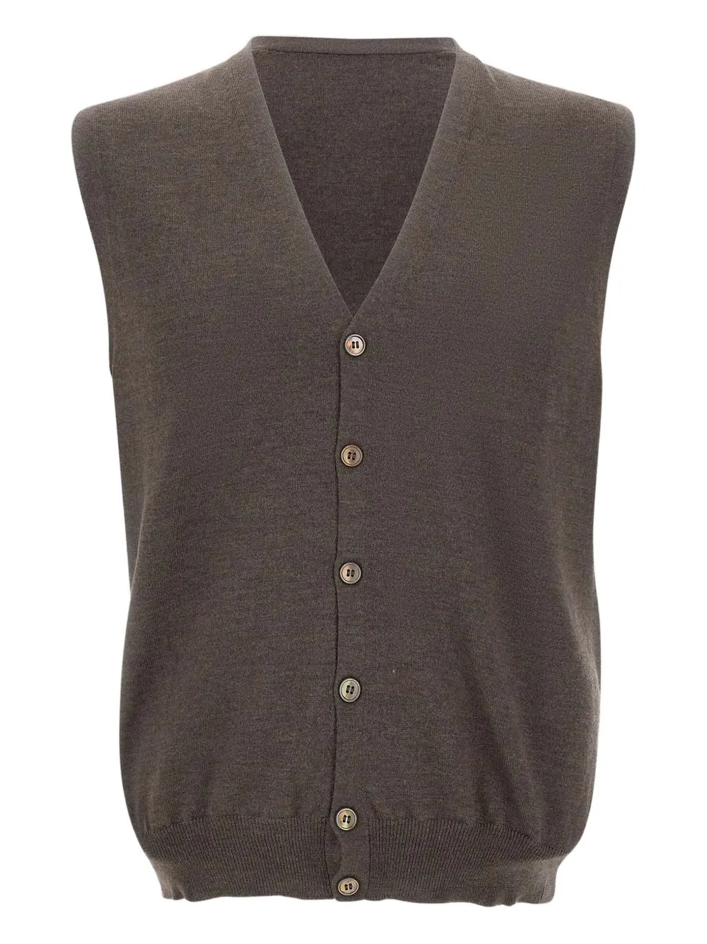 Жилет с V-образным вырезом Gran Sasso, коричневый 
Жилет с V-образным вырезом Gran Sasso, коричневый