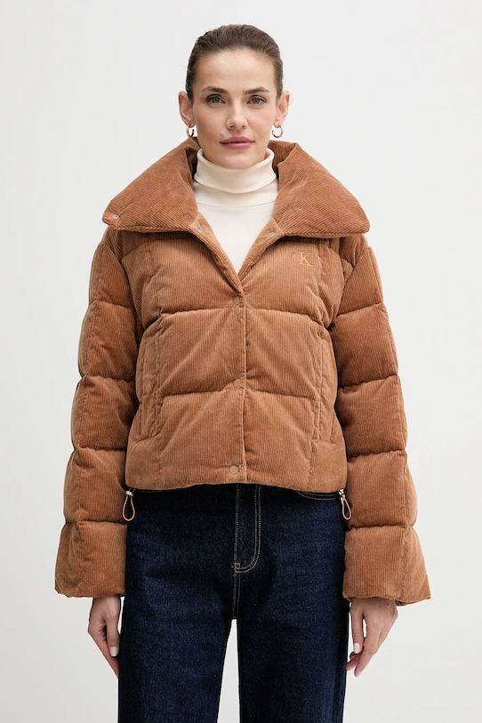 Вельветовый пуховик Calvin Klein Jeans, коричневый
Вельветовый пуховик Calvin Klein Jeans, коричневый