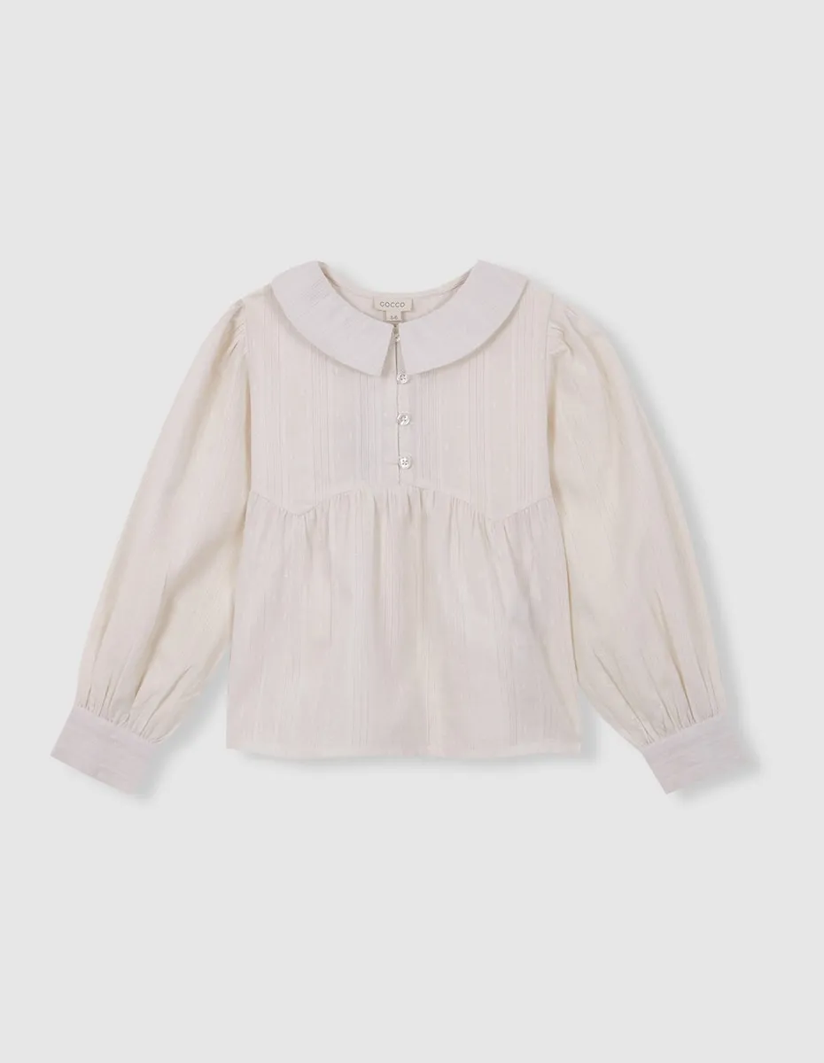 Детская блузка с длинным рукавом, особый волан и пуговицы спереди, белая Gocco, белый
Детская блузка с длинным рукавом, особый волан и пуговицы спереди, белая Gocco, белый