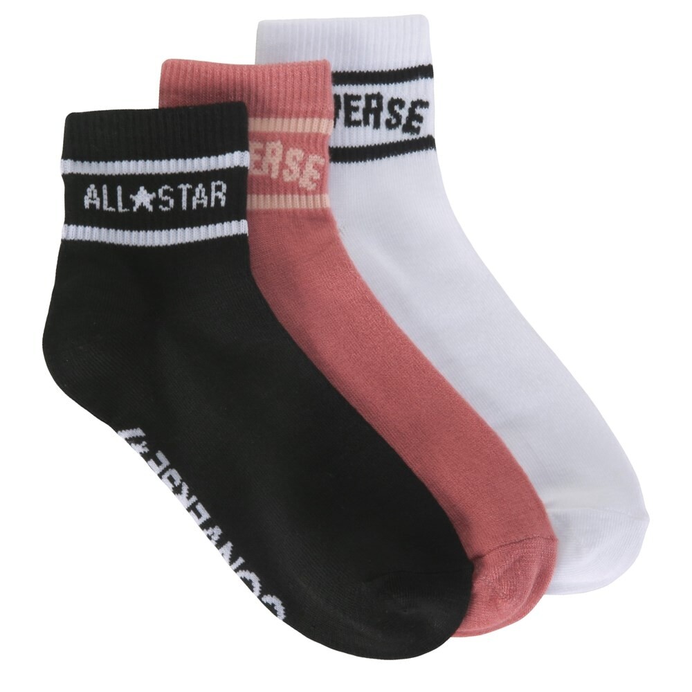 Набор из трех женских носков длиной до четверти Converse, розовый
Набор из трех женских носков длиной до четверти Converse, розовый