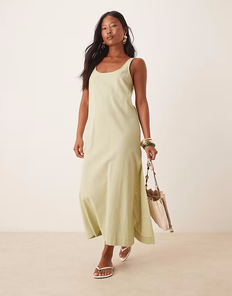 Платье миди из хлопка и льна ASOS DESIGN Petite с круглым вырезом в цвете шалфея ASOS Petite
Платье миди из хлопка и льна ASOS DESIGN Petite с круглым вырезом в цвете шалфея ASOS Petite