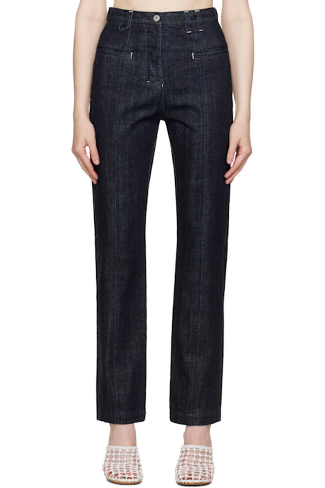 Темно-синие джинсы La Croisière 'Le De-Nimes Norma' JACQUEMUS
Темно-синие джинсы La Croisière 'Le De-Nimes Norma' JACQUEMUS