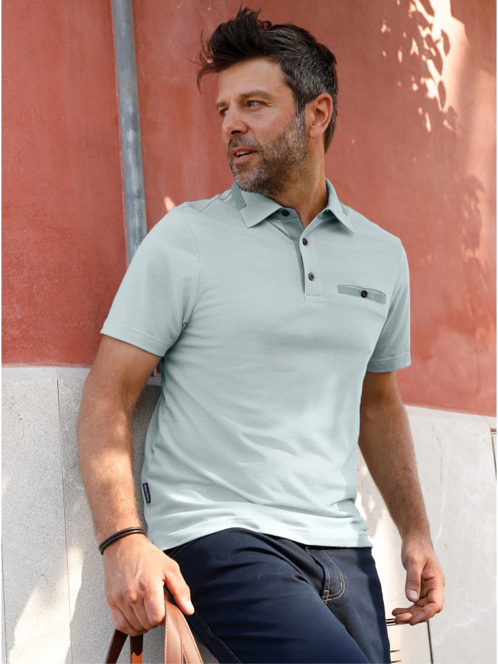 WITT WEIDEN Рубашка-поло с короткими рукавами нефритового цвета
WITT WEIDEN Рубашка-поло с короткими рукавами нефритового цвета